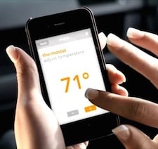 Controlling thermostat with mobile app