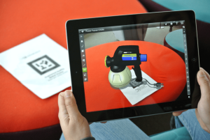 Augmented reality showcased: the image comes to life on the tablet