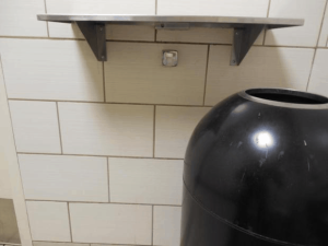 A camera hidden in the bathroom