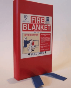 An ordinary fire blanket box