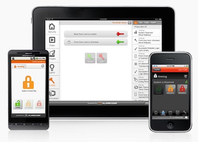 Mobile apps by Frontpoint Security on smartphones and tablets