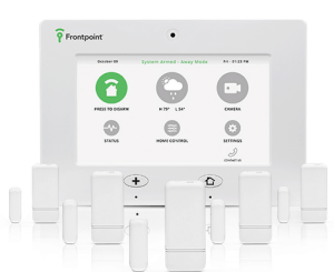 Frontpoint's touchscreen pad with alarms