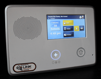 The touchscreen control panel of Link Interactive