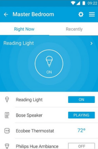 Samsung SmartThings smartphone app