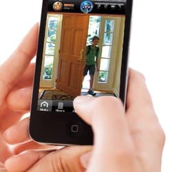 Security camera footage live via mobile app